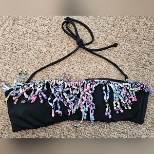 Gently Used Victoria Secret Bandeau bikini swim top with straps